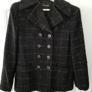 Tahari black and white checked suit